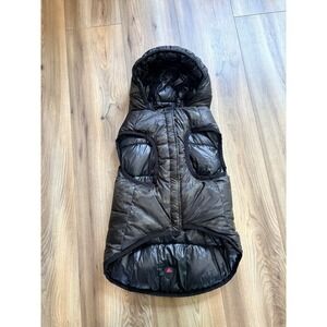 Pajar Pup Camo Black Hooded Dog Puffer Coat XL‎ Reversible Warm Winter Apparel